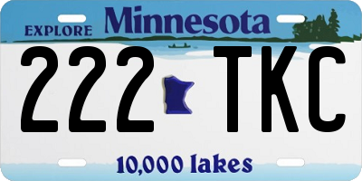 MN license plate 222TKC