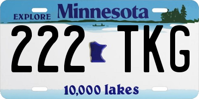 MN license plate 222TKG