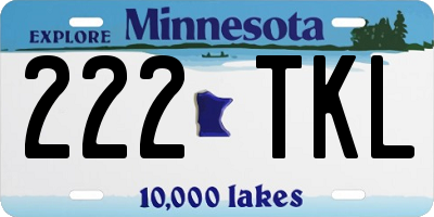 MN license plate 222TKL