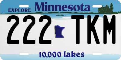 MN license plate 222TKM