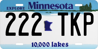 MN license plate 222TKP