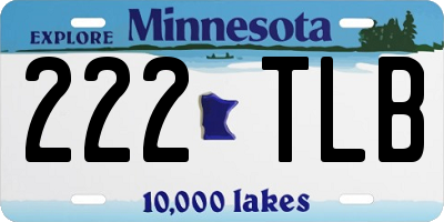 MN license plate 222TLB