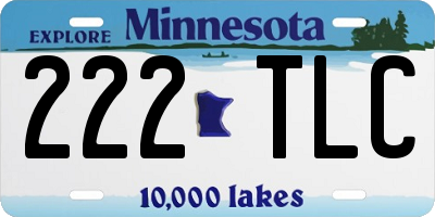 MN license plate 222TLC