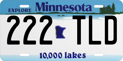 MN license plate 222TLD