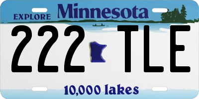 MN license plate 222TLE