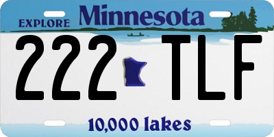 MN license plate 222TLF