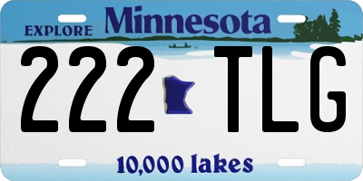 MN license plate 222TLG
