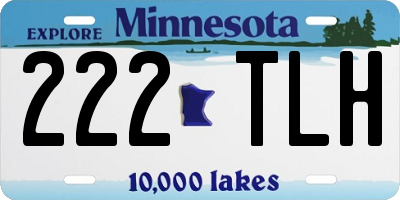 MN license plate 222TLH