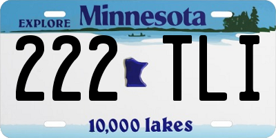 MN license plate 222TLI