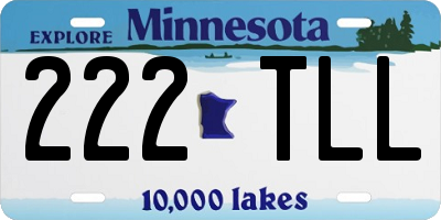 MN license plate 222TLL