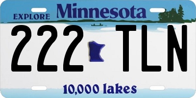 MN license plate 222TLN