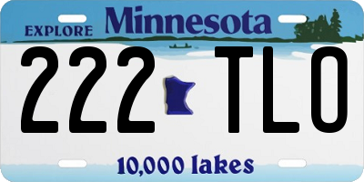MN license plate 222TLO