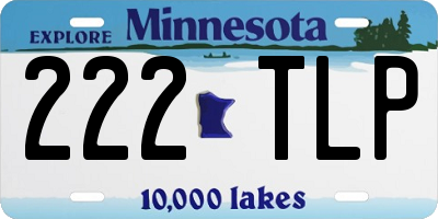MN license plate 222TLP