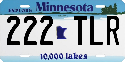 MN license plate 222TLR