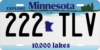 MN license plate 222TLV