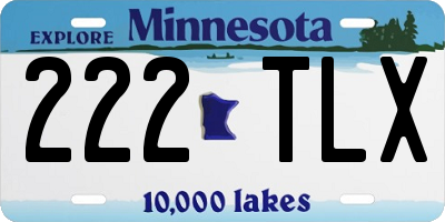 MN license plate 222TLX