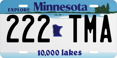 MN license plate 222TMA