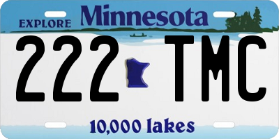 MN license plate 222TMC