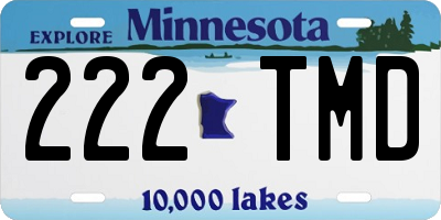 MN license plate 222TMD