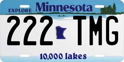 MN license plate 222TMG