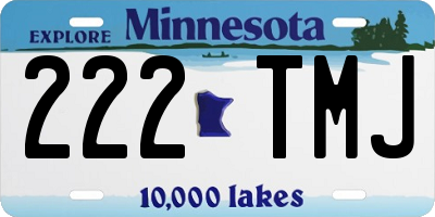 MN license plate 222TMJ
