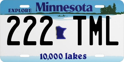 MN license plate 222TML