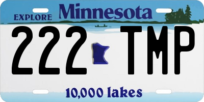 MN license plate 222TMP