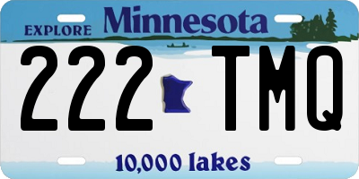 MN license plate 222TMQ
