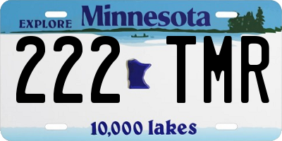 MN license plate 222TMR