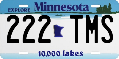 MN license plate 222TMS
