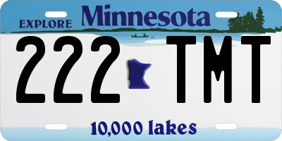 MN license plate 222TMT