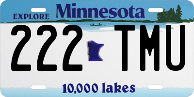 MN license plate 222TMU
