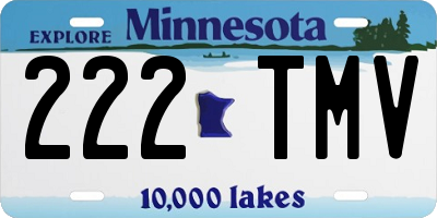 MN license plate 222TMV