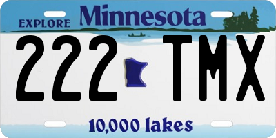 MN license plate 222TMX
