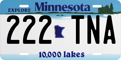 MN license plate 222TNA