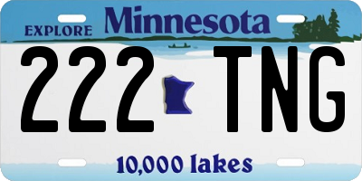 MN license plate 222TNG