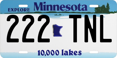 MN license plate 222TNL