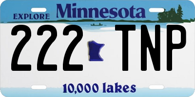 MN license plate 222TNP