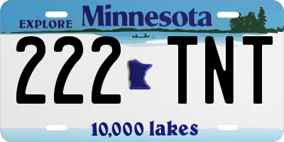 MN license plate 222TNT