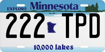 MN license plate 222TPD