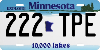 MN license plate 222TPE