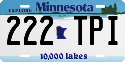 MN license plate 222TPI