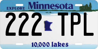 MN license plate 222TPL