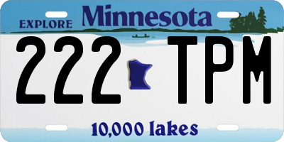 MN license plate 222TPM