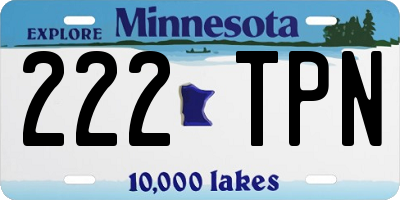 MN license plate 222TPN