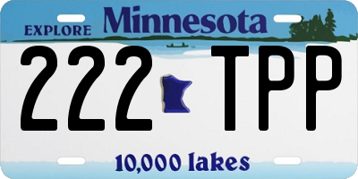 MN license plate 222TPP