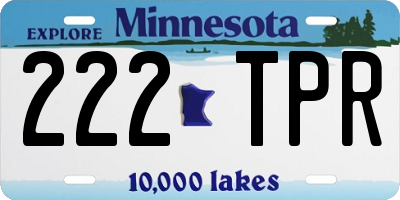 MN license plate 222TPR
