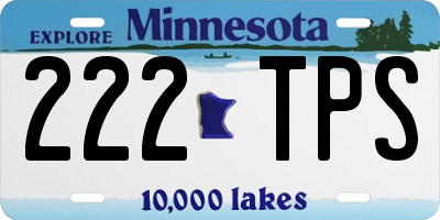 MN license plate 222TPS
