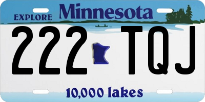 MN license plate 222TQJ