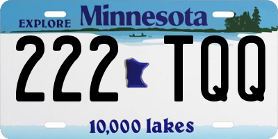 MN license plate 222TQQ